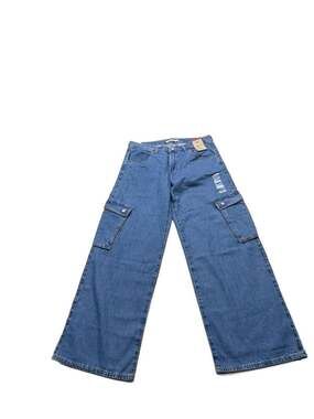 Levi's Women's Superlow Loose Cargo Jeans - 30x32 Blue